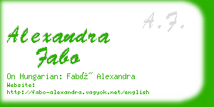 alexandra fabo business card